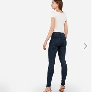 Mid Rise Denim Perfect Lift Dark Wash Leggings